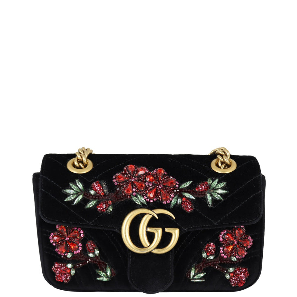 Gucci GG Marmont Velvet Mini Shoulder Bag
