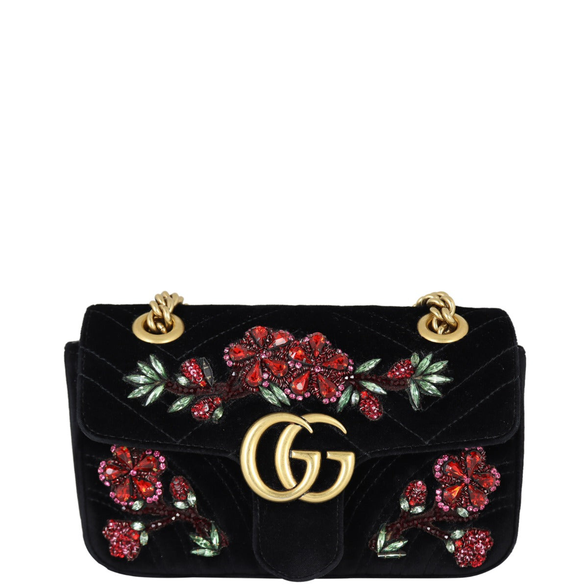 Gucci GG Marmont Velvet Mini Shoulder Bag