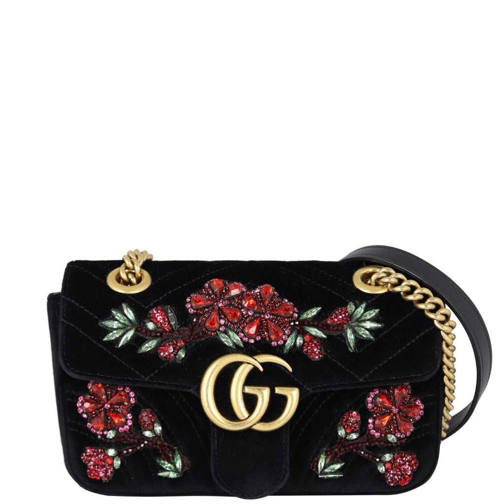 Gucci GG Marmont Velvet Mini Shoulder Bag