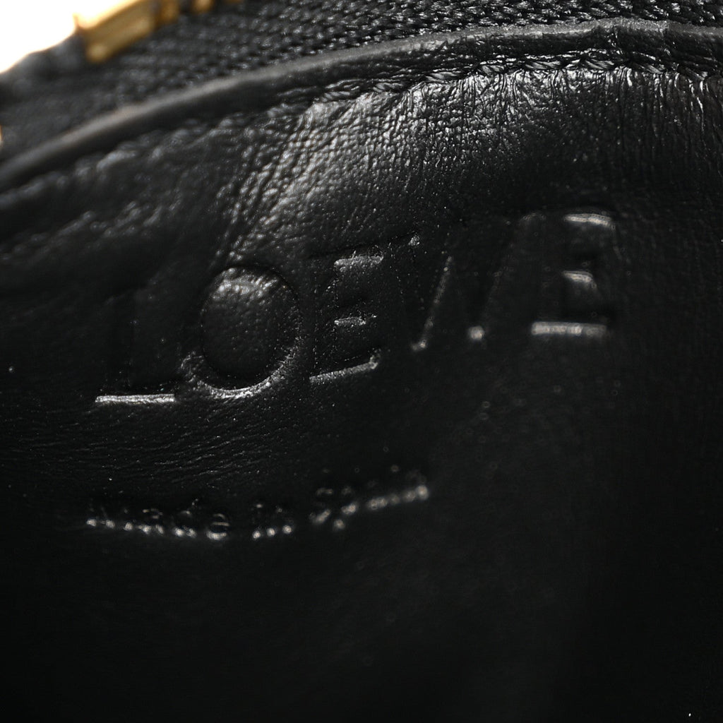 Calfskin Logo Coin  Holder Black