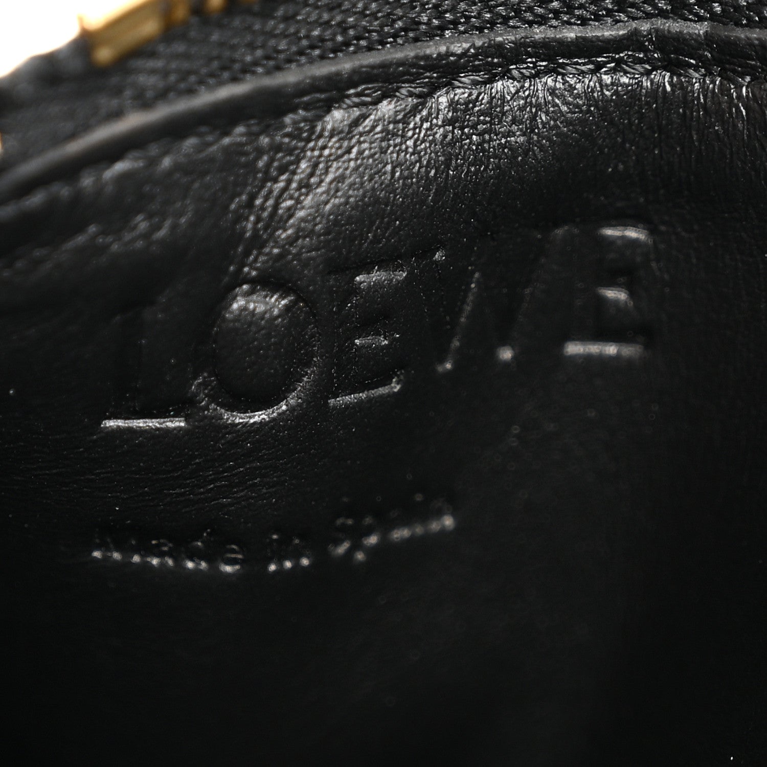 Calfskin Logo Coin  Holder Black