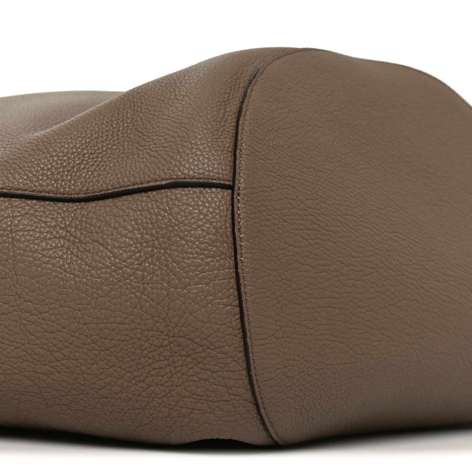 Pebbled Sport Calfskin Medium Lotus Tote Mokka