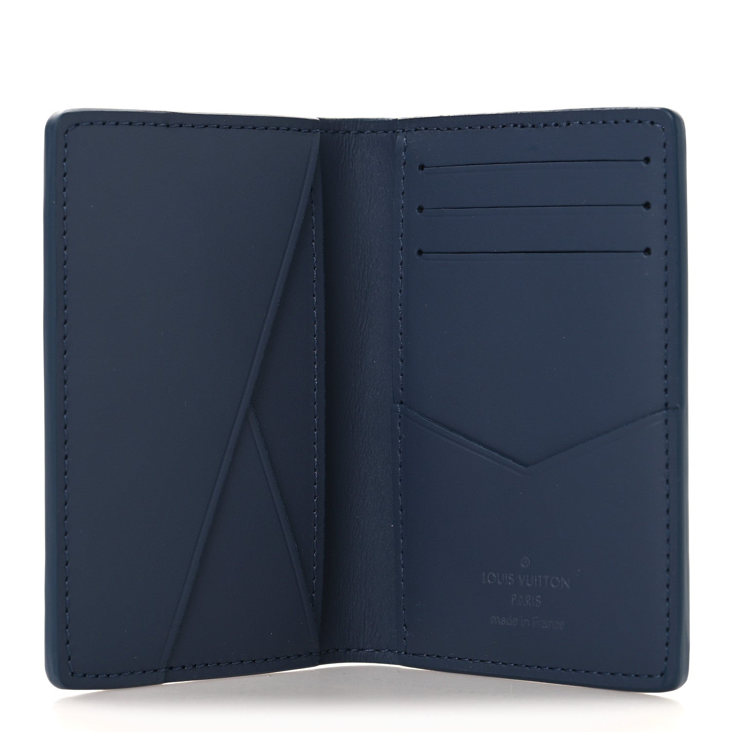 Calfskin Monogram Shadow Pocket Organizer Blue