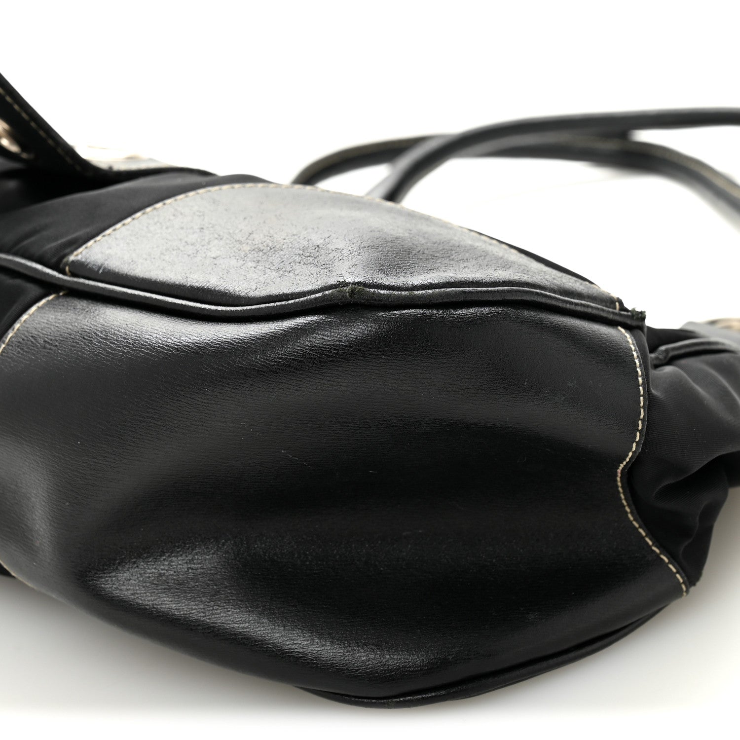 Tessuto Nylon Moon Shoulder Bag Black