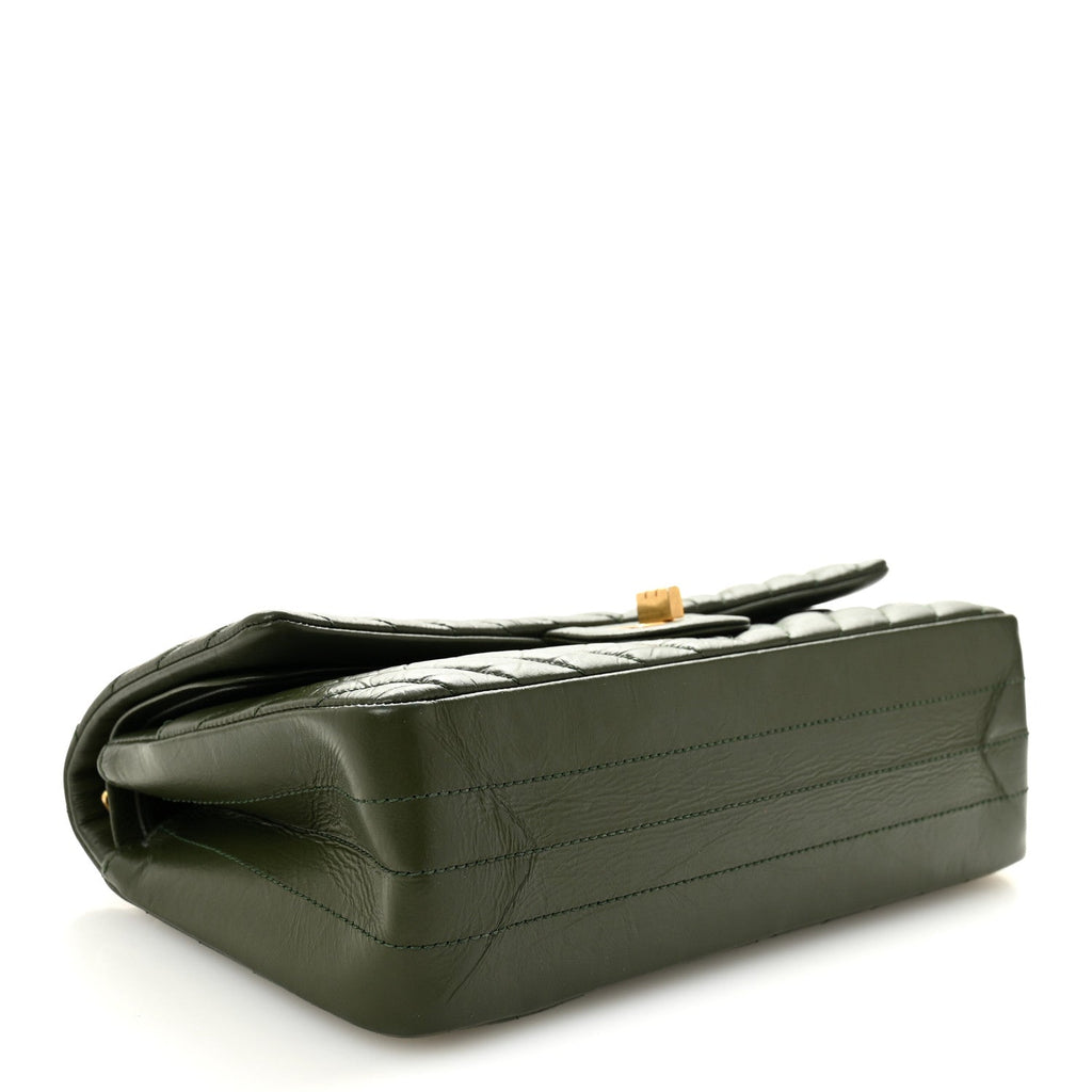 Aged Calfskin Chevron Quilted 2.55 Reissue 225 Flap Green