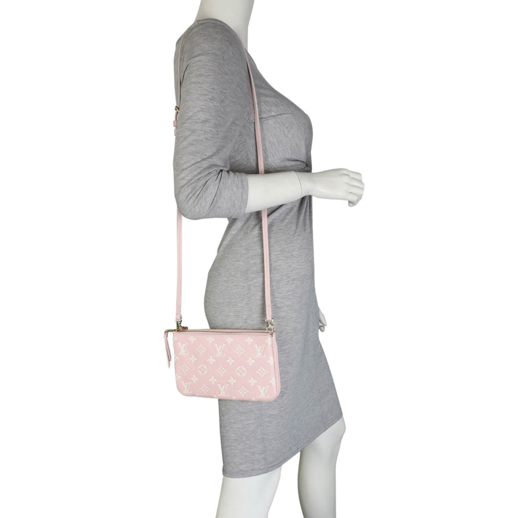 Louis Vuitton Double Zip Pochette Monogram Empreinte