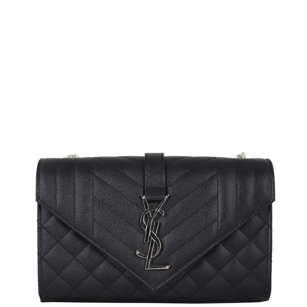 Saint Laurent Monogram Mix Matelasse Envelope Chain Bag Small