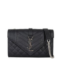 Saint Laurent Monogram Mix Matelasse Envelope Chain Bag Small