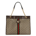 GG Supreme Monogram Large Rajah Chain Tote Beige New Acero