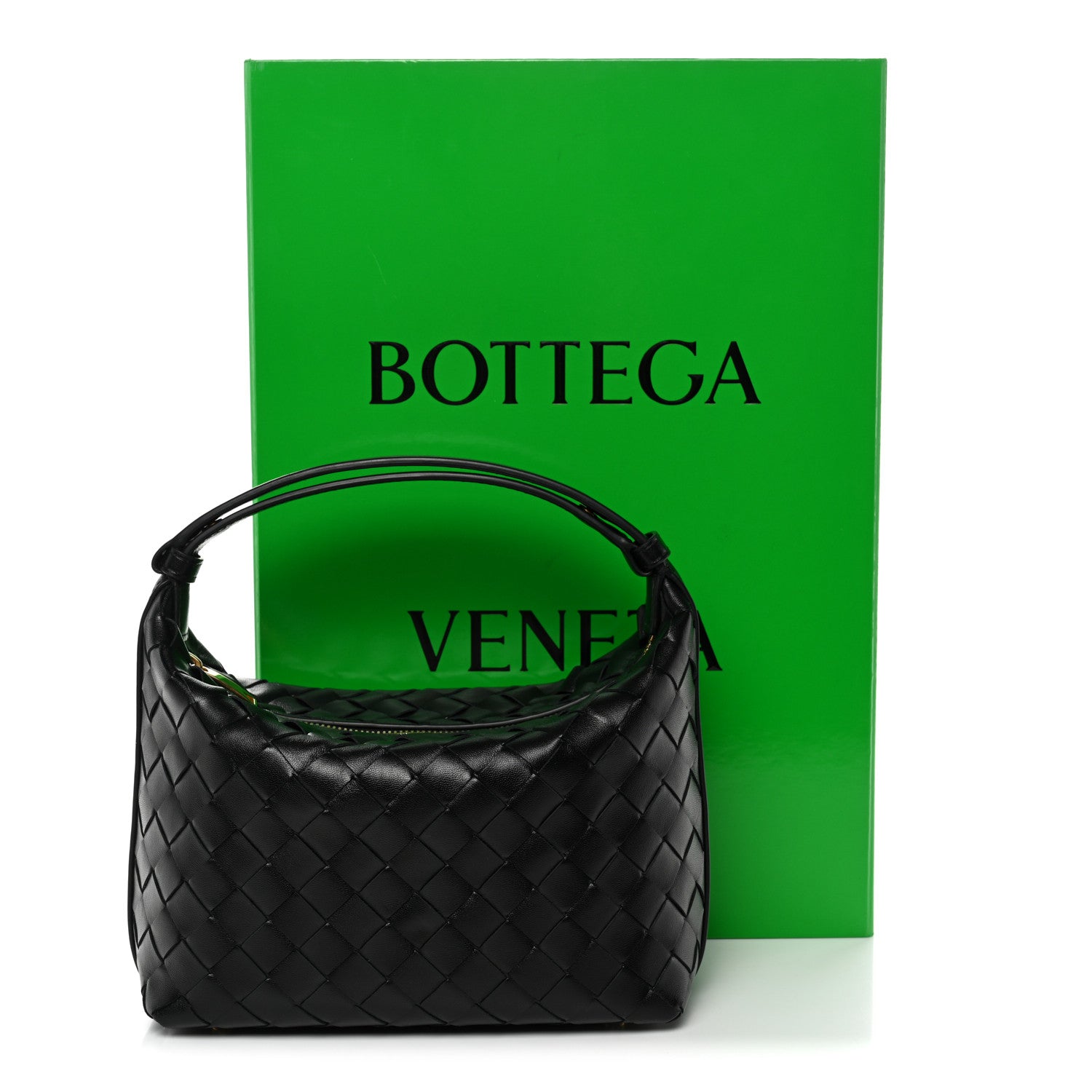 Calfskin Nappa Intrecciato Mini Wallace Black