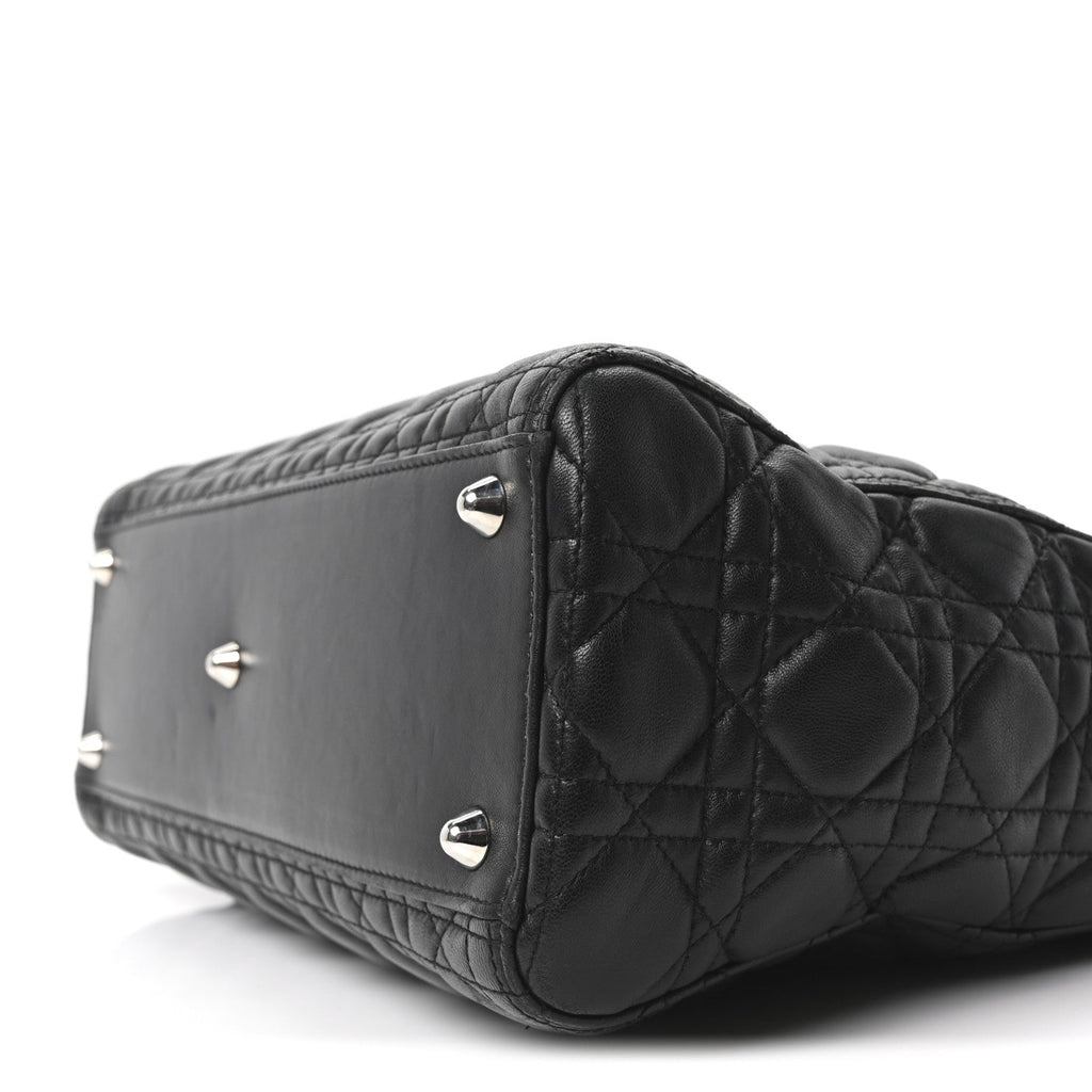 Lambskin Cannage Large Lady Dior Black
