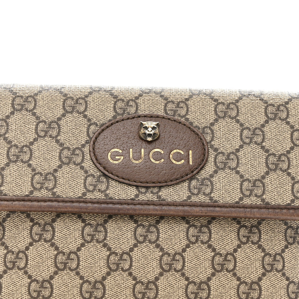GG Supreme Monogram Neo Vintage Web Belt Bag Brown