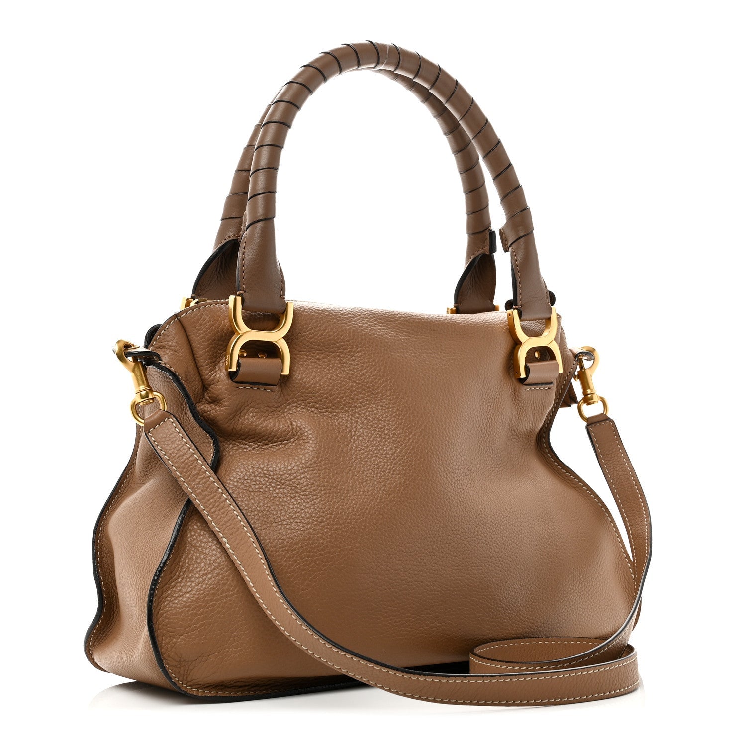 Calfskin Medium Marcie Satchel Nut