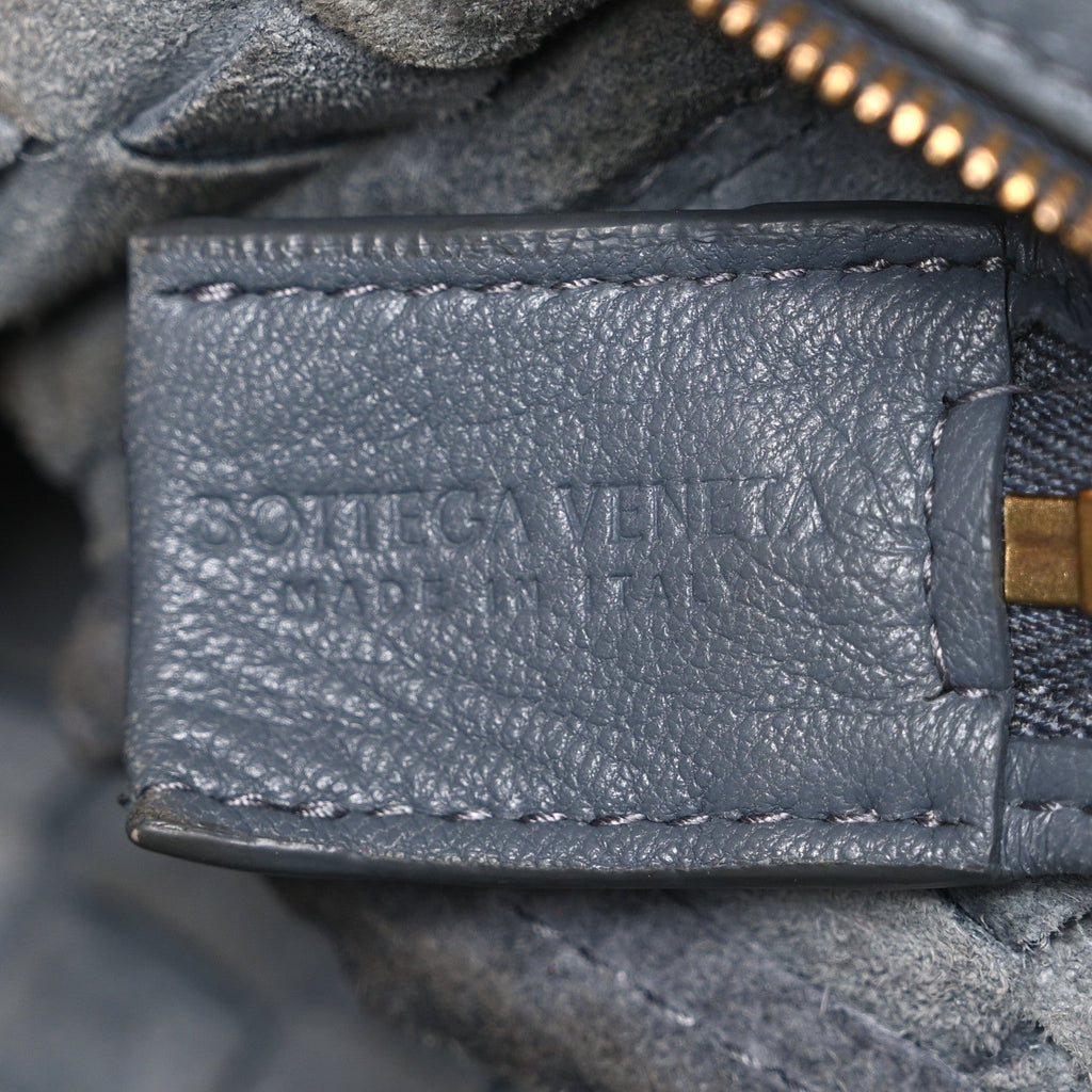 Nappa Intrecciato Medium Loop Camera Bag Grey