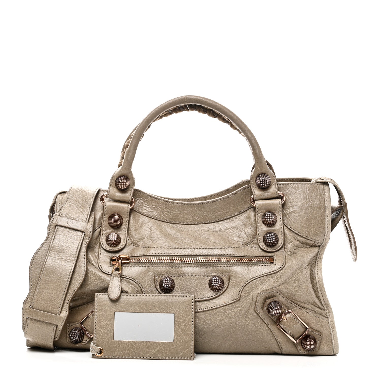 Agneau Giant 21 Rose Gold Hardware City Papyrus