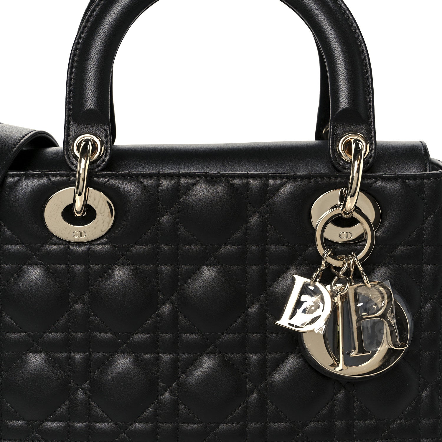 Lambskin Cannage Medium Lady Dior Black