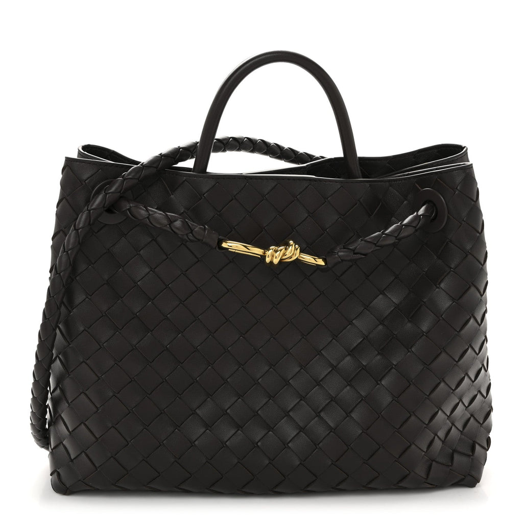 Nappa Intrecciato Medium Andiamo Shoulder Bag Fondant
