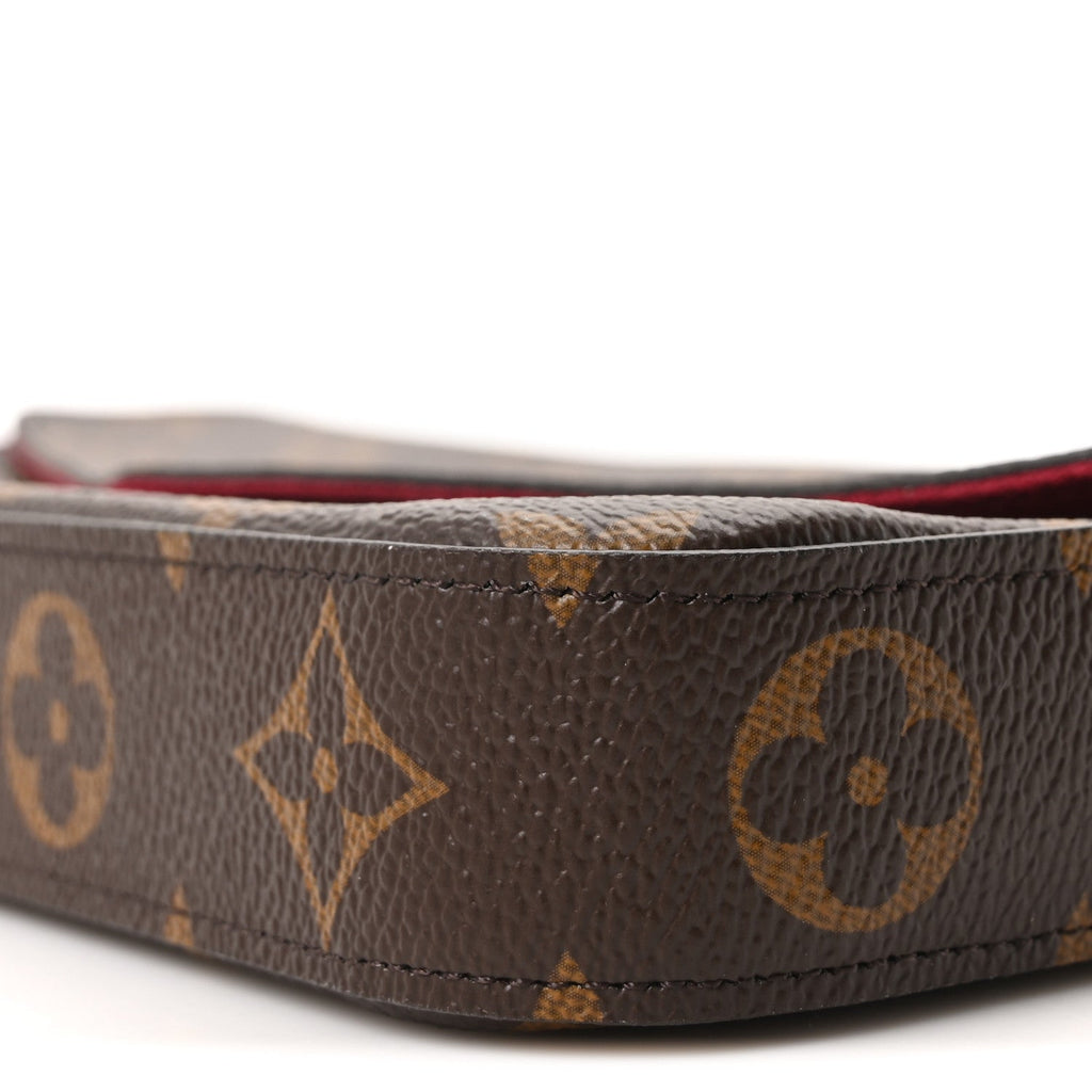 Monogram Pochette Felicie Chain Wallet Fuchsia