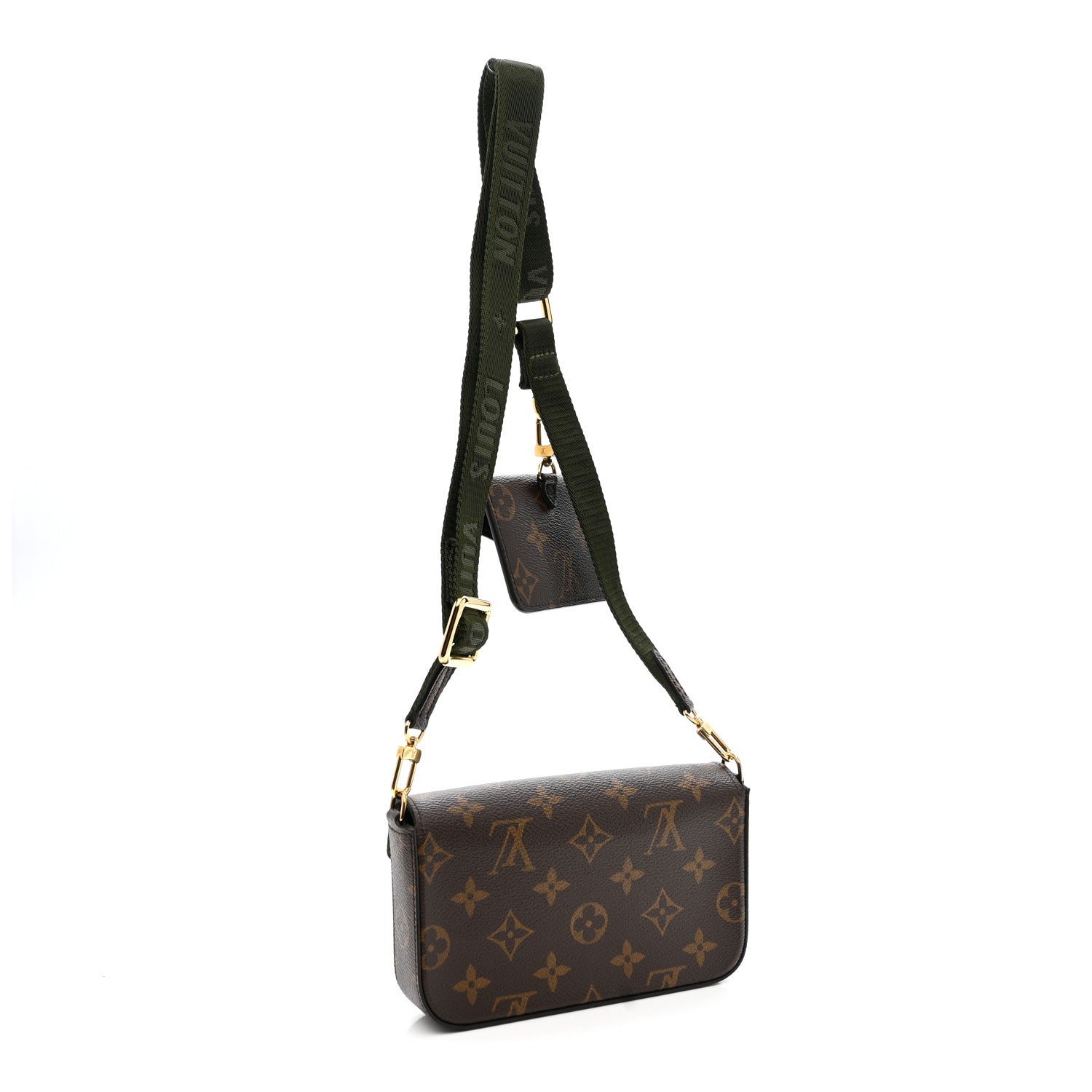 Monogram Felicie Strap & Go Kaki
