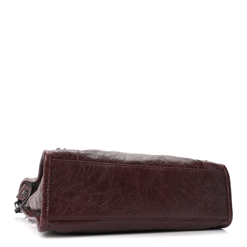Agneau Arena Classic Hardware Small Le City Dark Burgundy