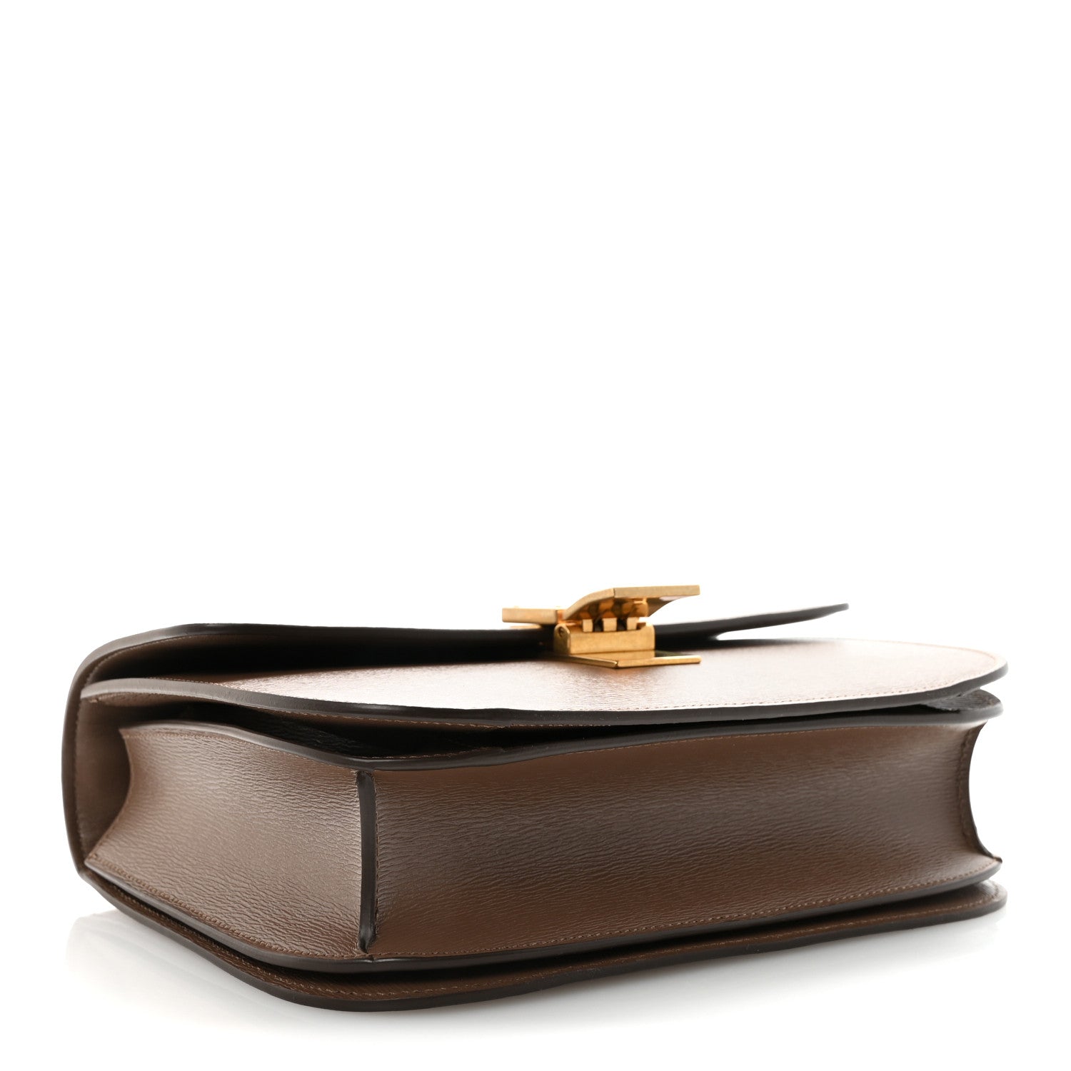 Liege Calfskin Medium Classic Box Flap Bag Taupe