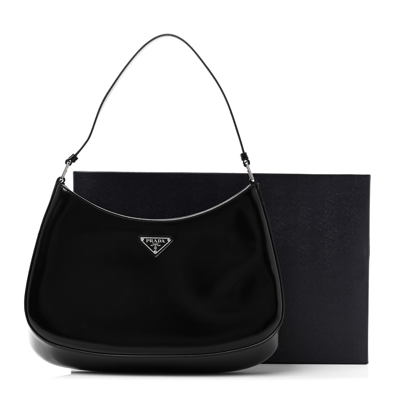 Spazzolato Cleo Shoulder Bag Black