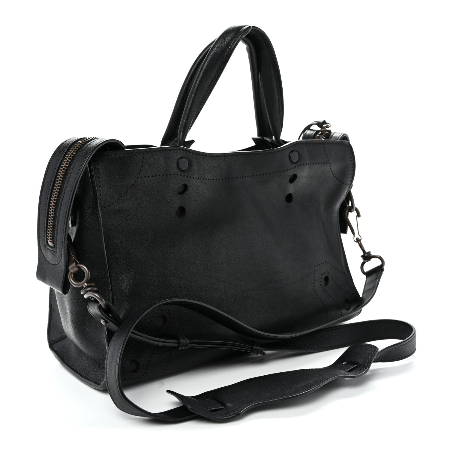Veau Soyeux Perforated Blackout Hardware S City Black