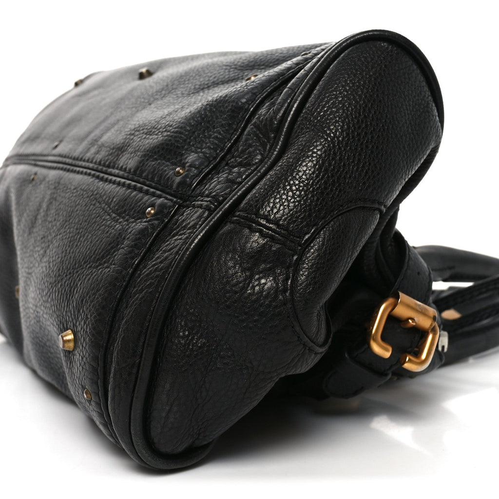 Calfskin Medium Paddington Satchel Black