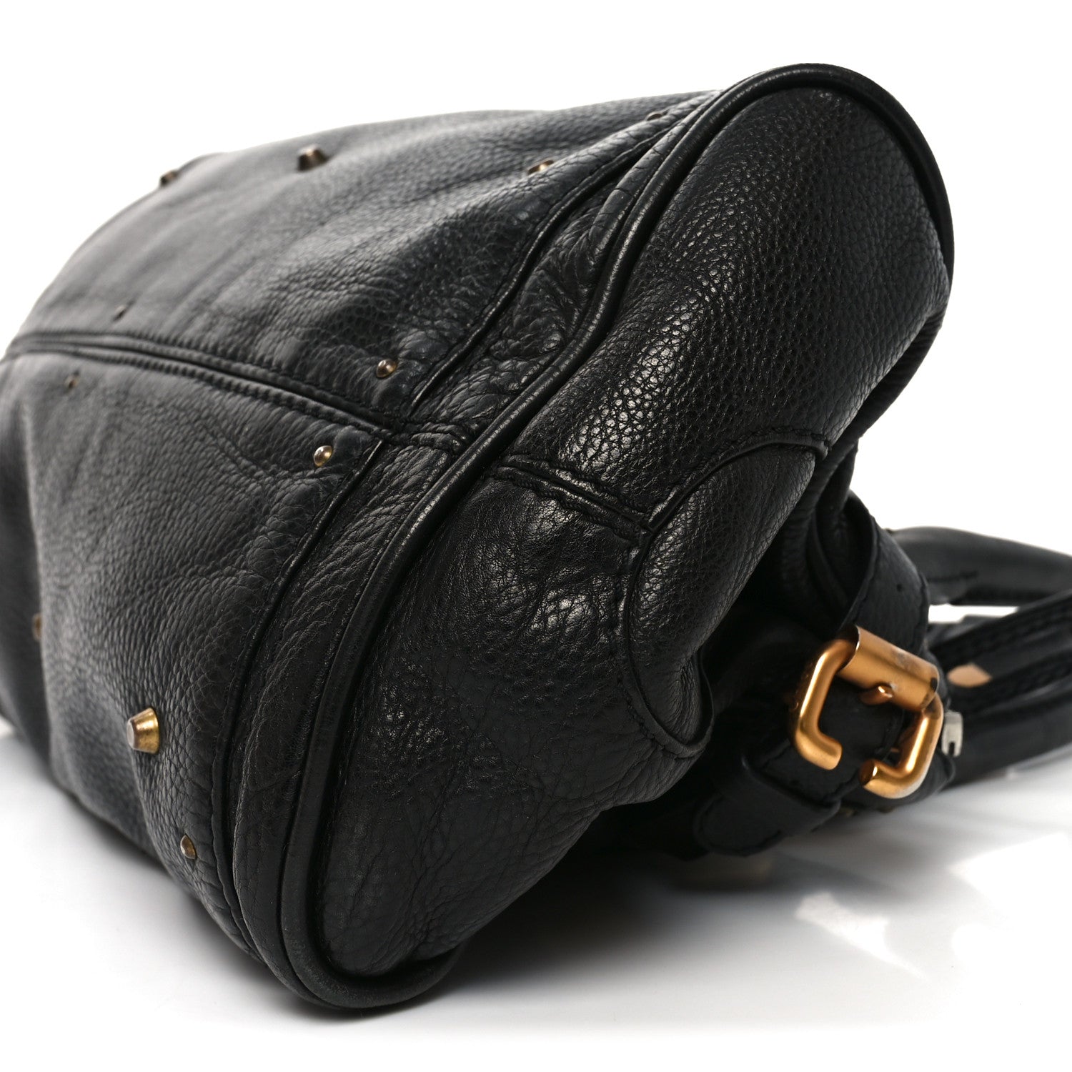 Calfskin Medium Paddington Satchel Black