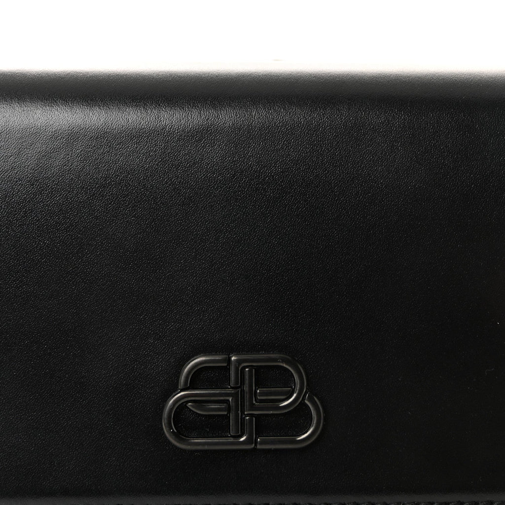 Shiny Box Calfskin Monochrome XS Sharp Belt Bag Black