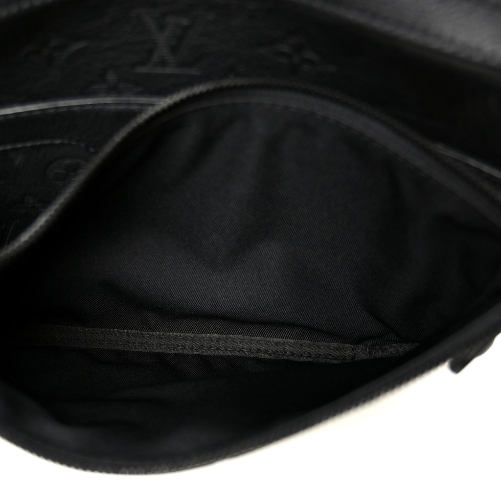 Calfskin Monogram Shadow Trio Messenger Black