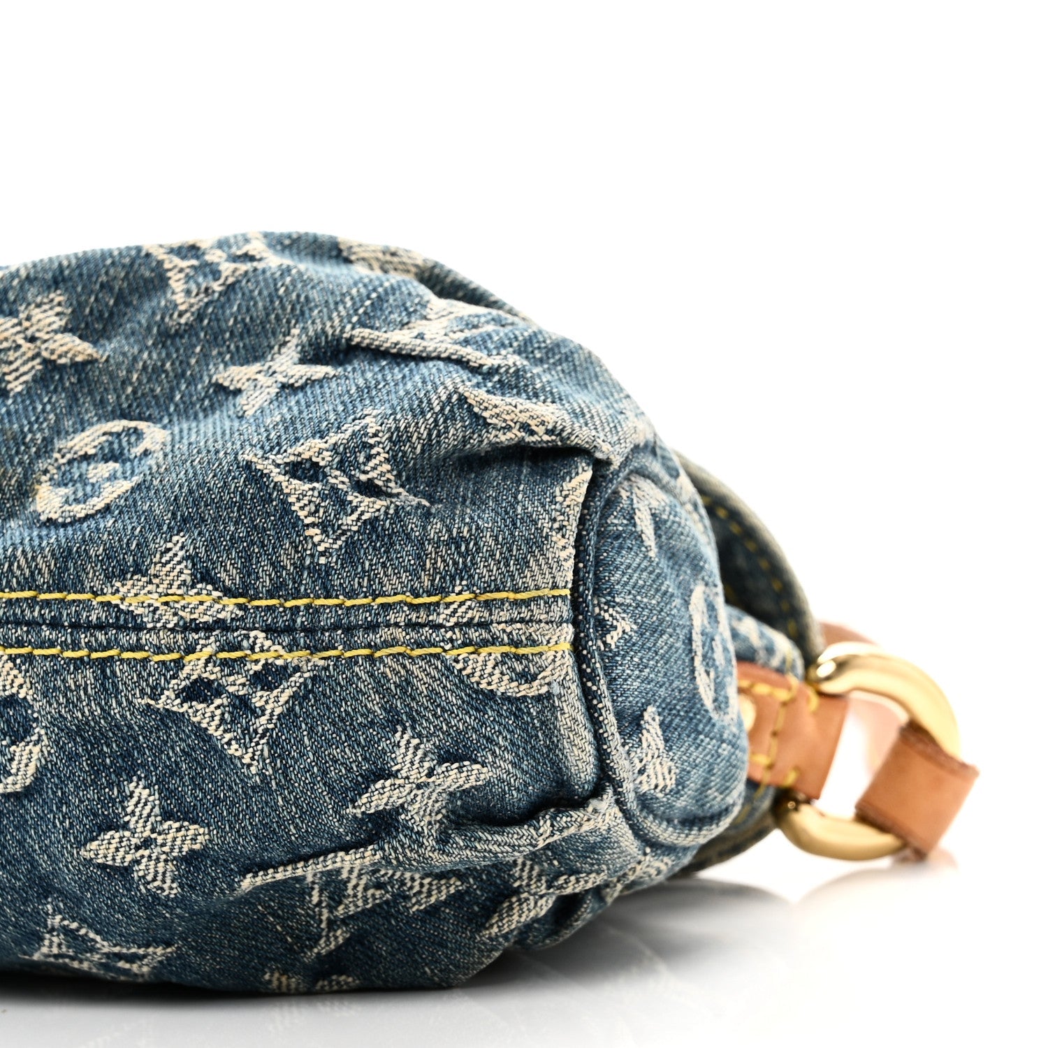 Monogram Denim Mini Pleaty Blue