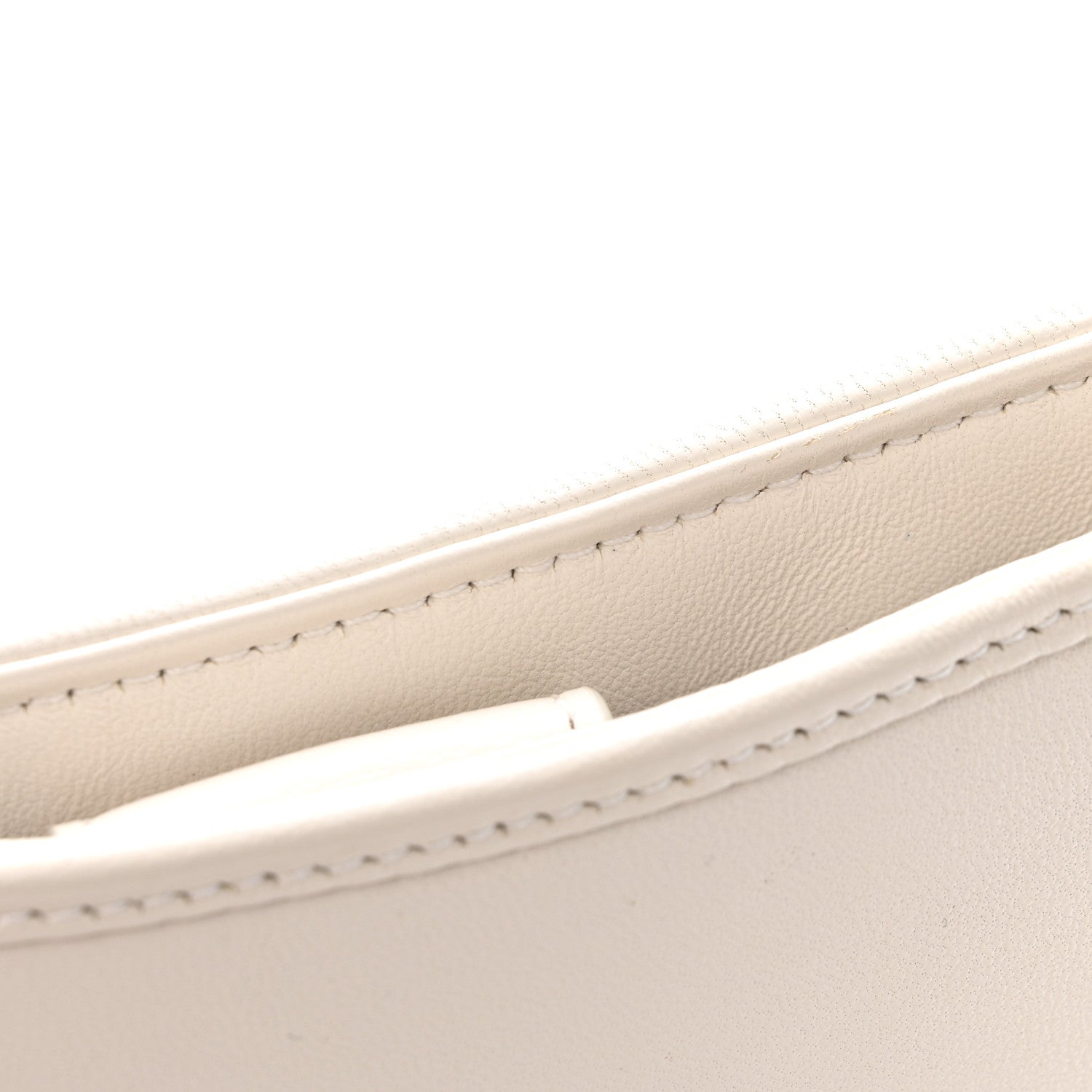 Calfskin Horsebit Slim Shoulder Bag White