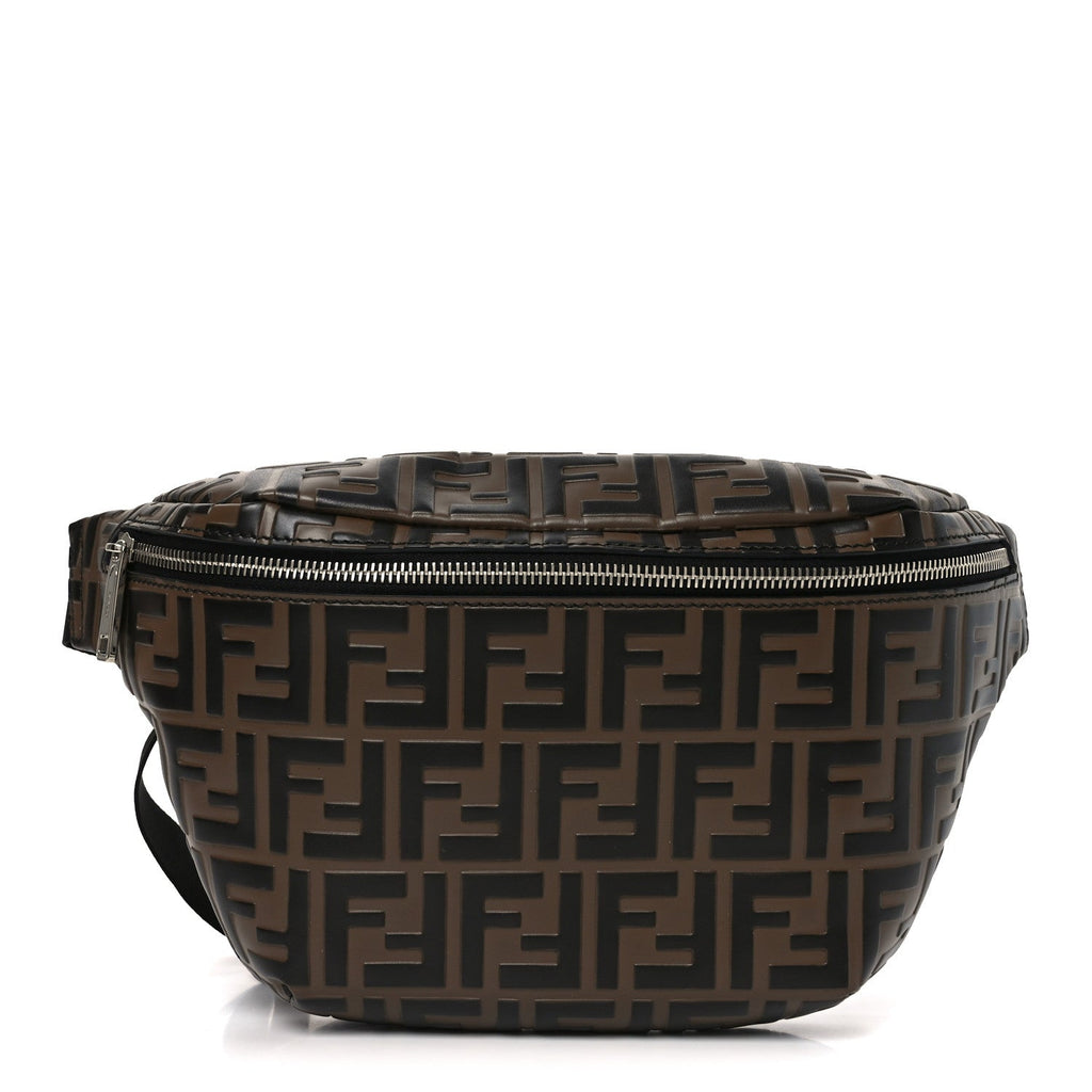 Vitello Century Bi-Color FF 1974 Embossed Belt Bag Maya Black
