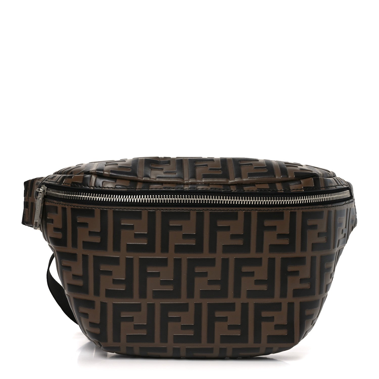 Vitello Century Bi-Color FF 1974 Embossed Belt Bag Maya Black