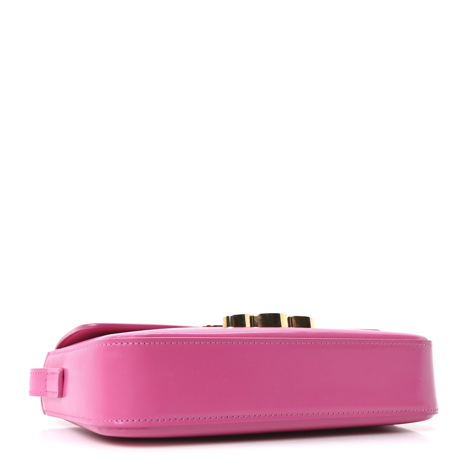 Shiny Calfskin Triomphe Shoulder Bag Fuchsia