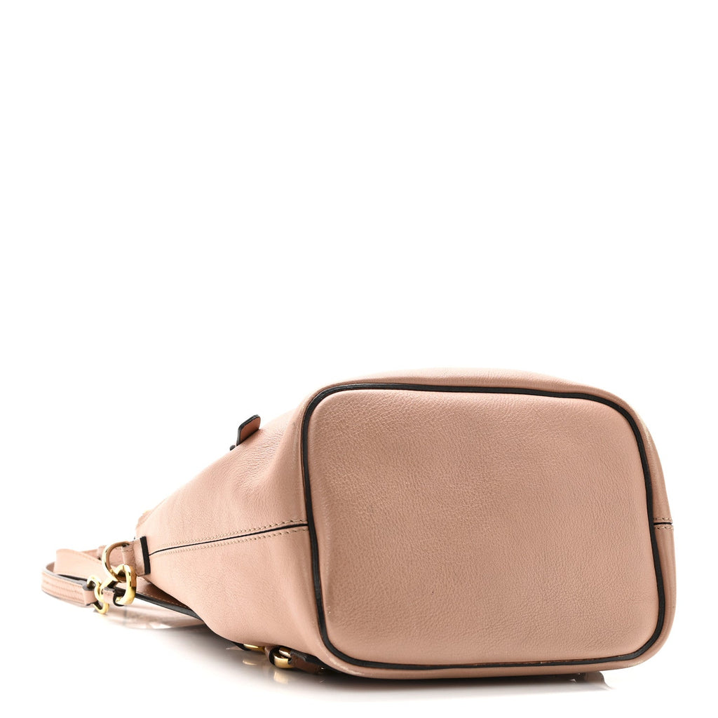 Suede Calfskin Medium Faye Backpack Nougat