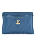 Caviar Quilted  Holder Blue