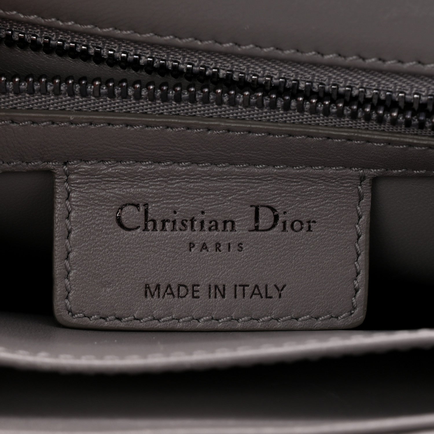 Calfskin Macrocannage Medium Caro Bag Iron Grey