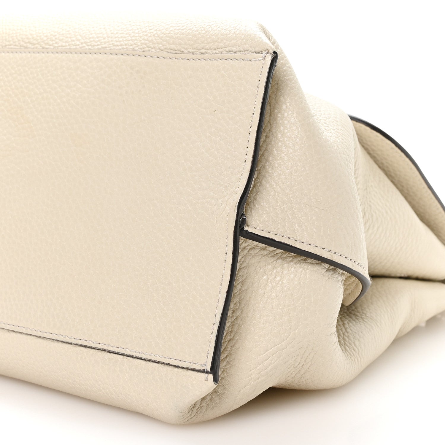 Cellarius Calfskin Large Bamboo Daily Top Handle Bag Mystic White