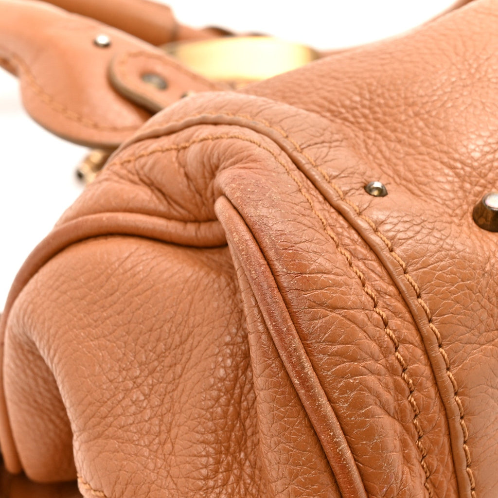 Calfskin Medium Paddington Satchel Tan
