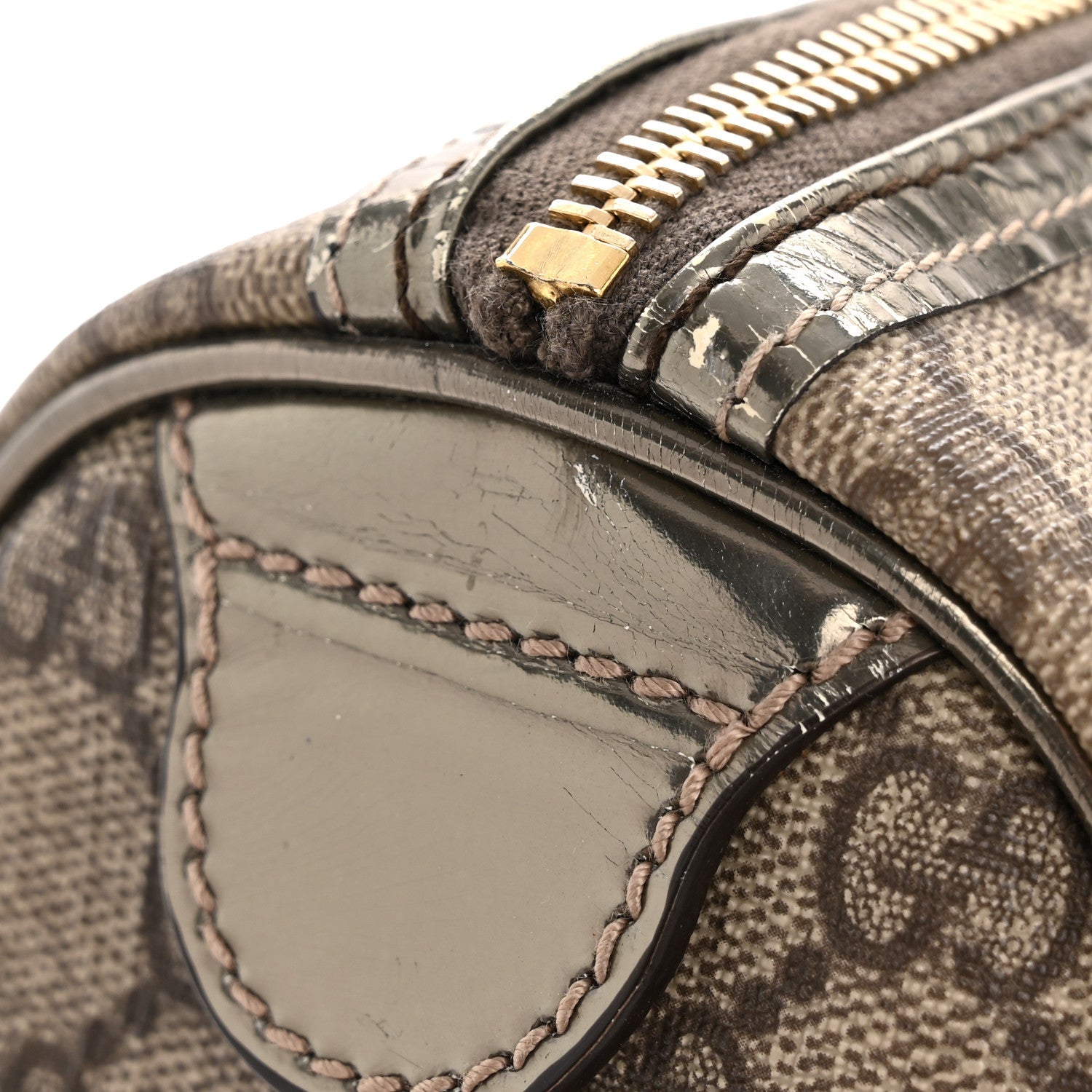 GG Plus Monogram Small Joy Boston Metallic