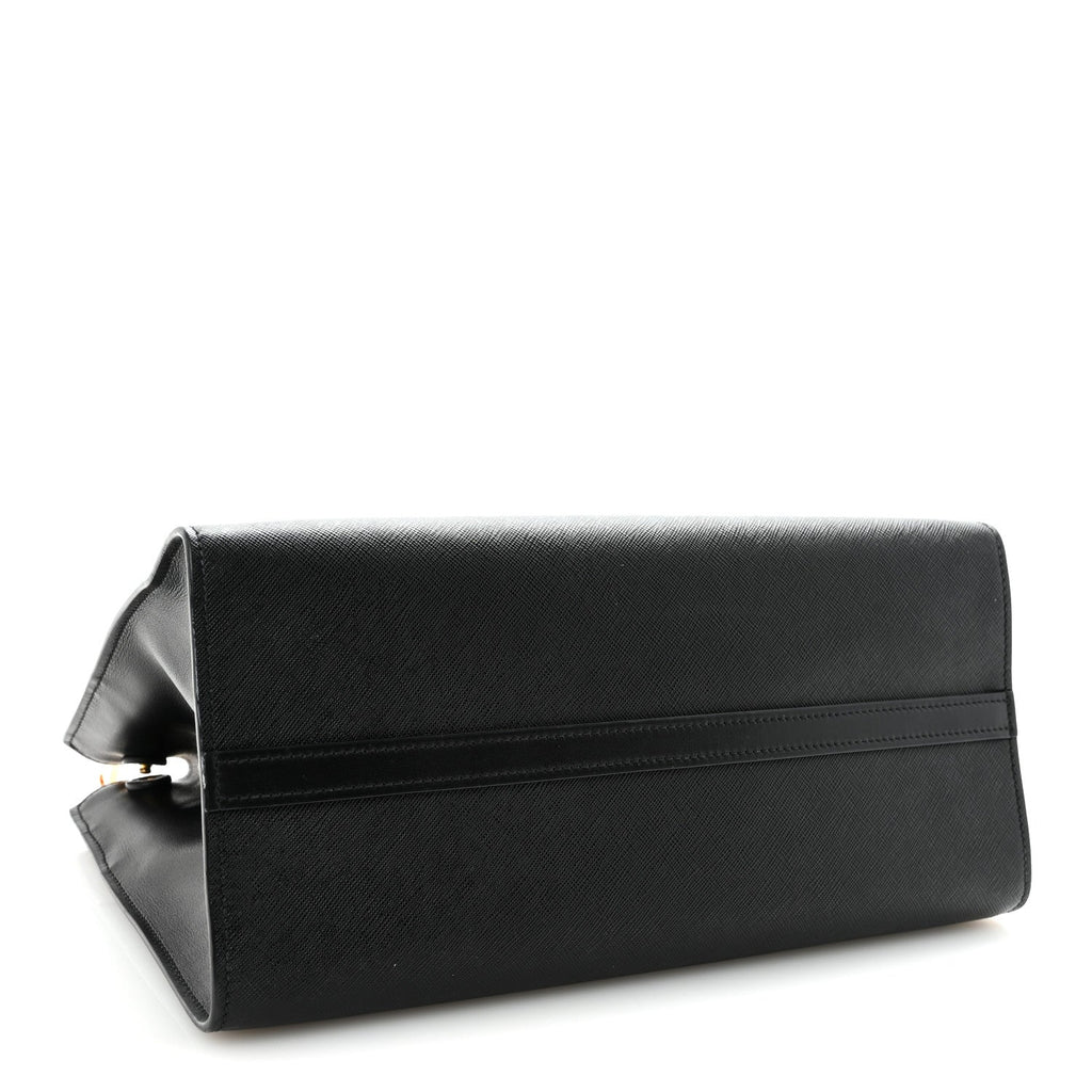 Saffiano City Calfskin Paradigme Bag Black
