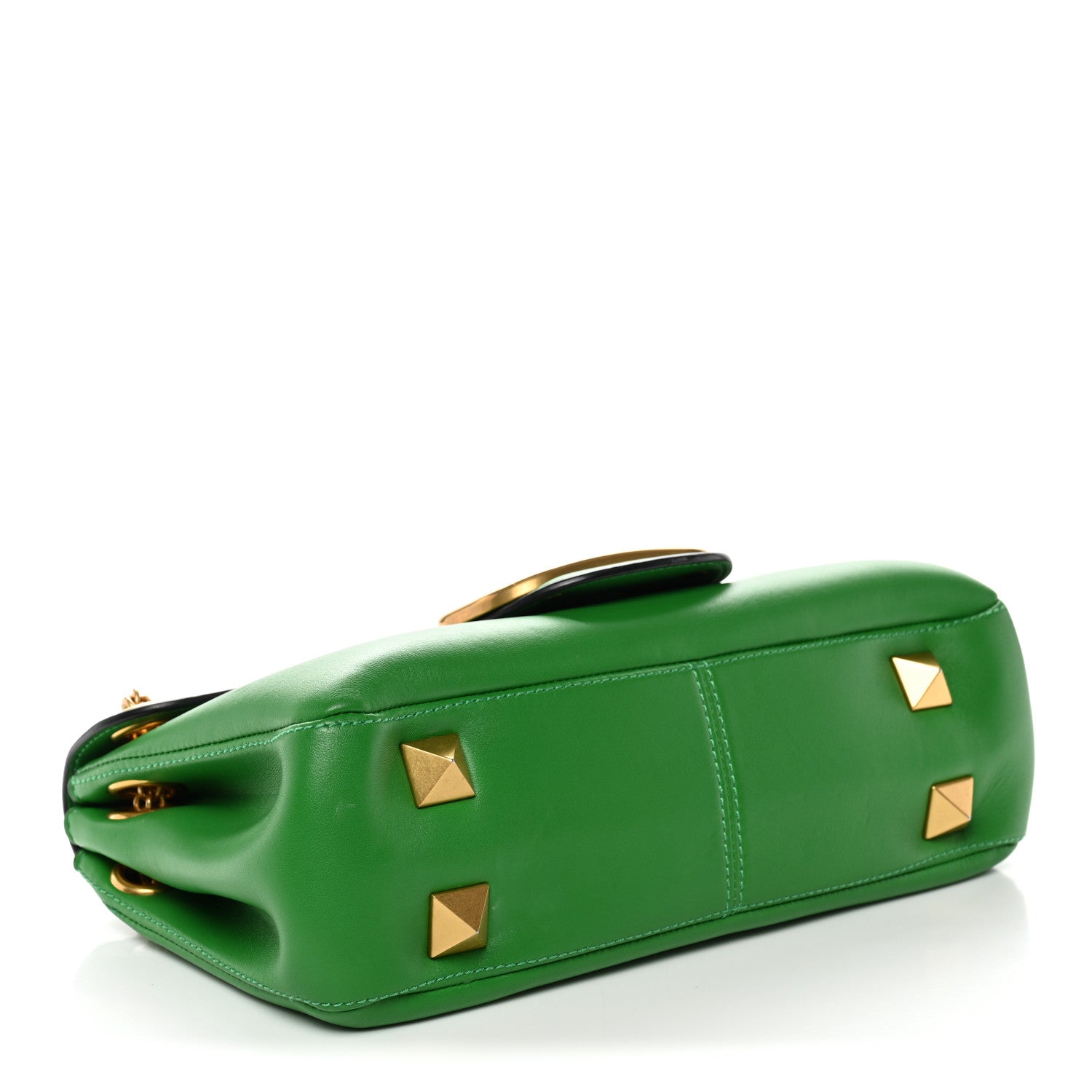 Nappa Stud Sign Shoulder Bag Ultra Green