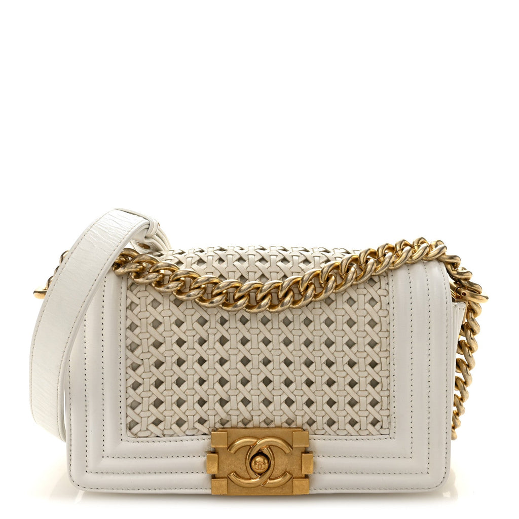 Sheepskin Braided Small Boy Reverso Flap White