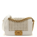 Sheepskin Braided Small Boy Reverso Flap White