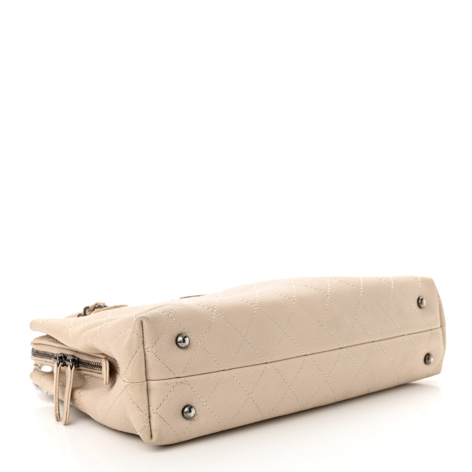 Grained Vegetal Calfskin Small Urban Shopping Tote Beige