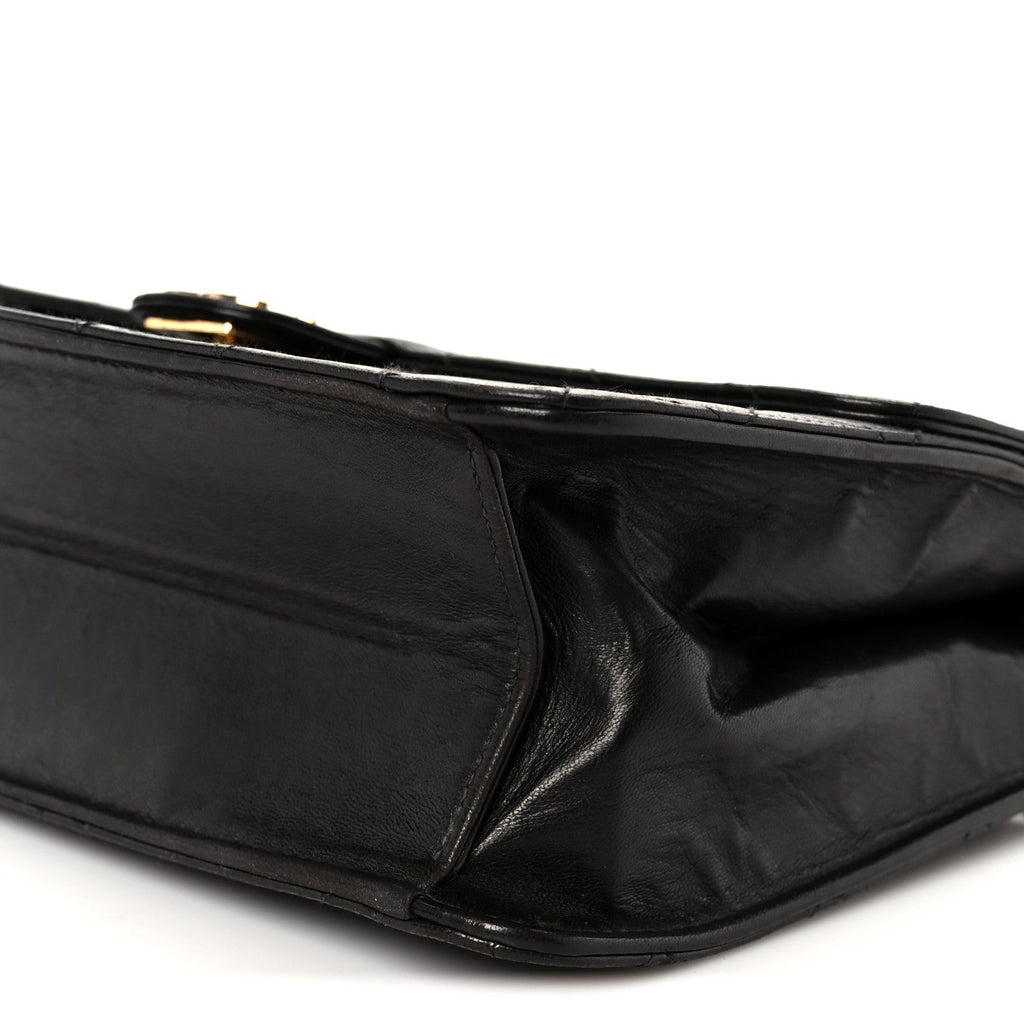 Lambskin Quilted Medium Single Flap Black