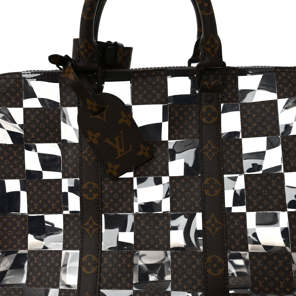 PVC Monogram Chess Keepall Bandouliere 50