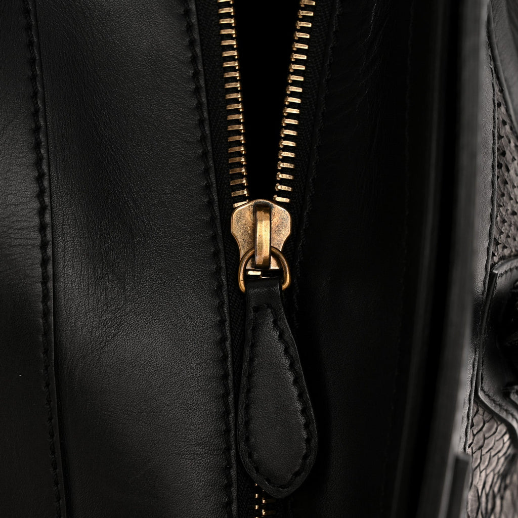 Snakeskin Large Luggage Black